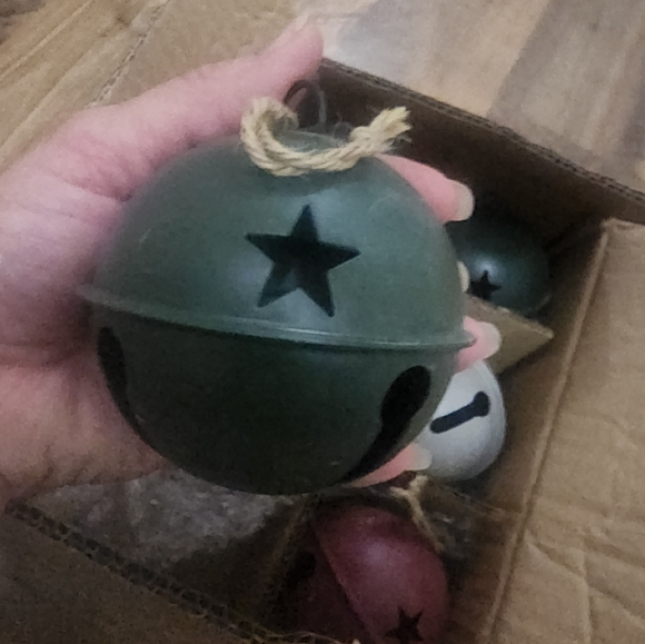 Haute Decor Jingle Bell Christmas Tree Ornaments, 3.35-inch Diameter, 6-Pack - Picture 7 of 8